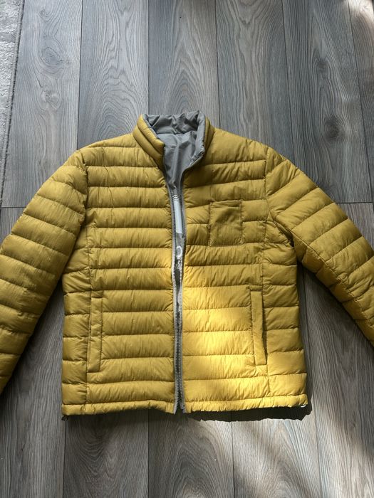 Geacă REVERSIBILĂ Pierre Cardin – 2 fețe (Galben/Gri)