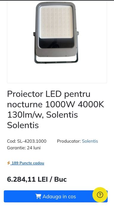 Proiectoare led pentru nocturne solentis