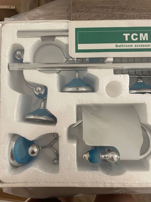 Set baie complet, culoare albastru TCM