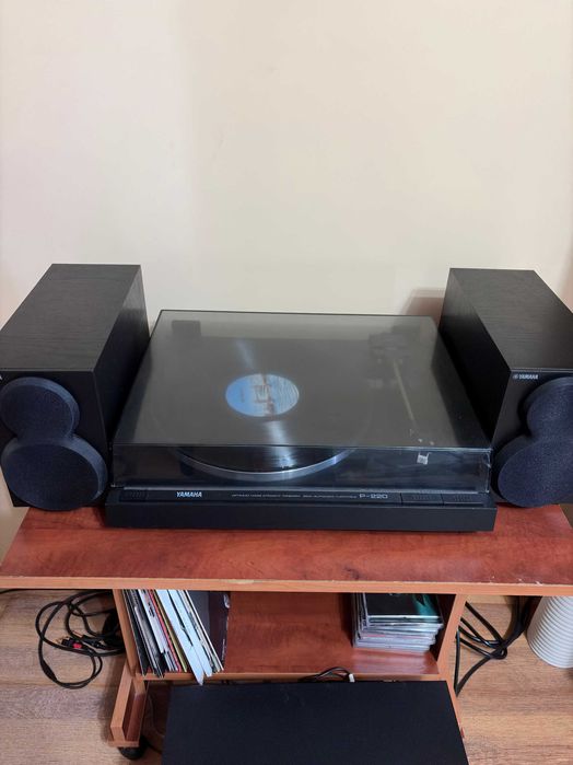 Setup complet pentru vinyluri si CD-uri: pick-up,  amp, cdplayer, boxe