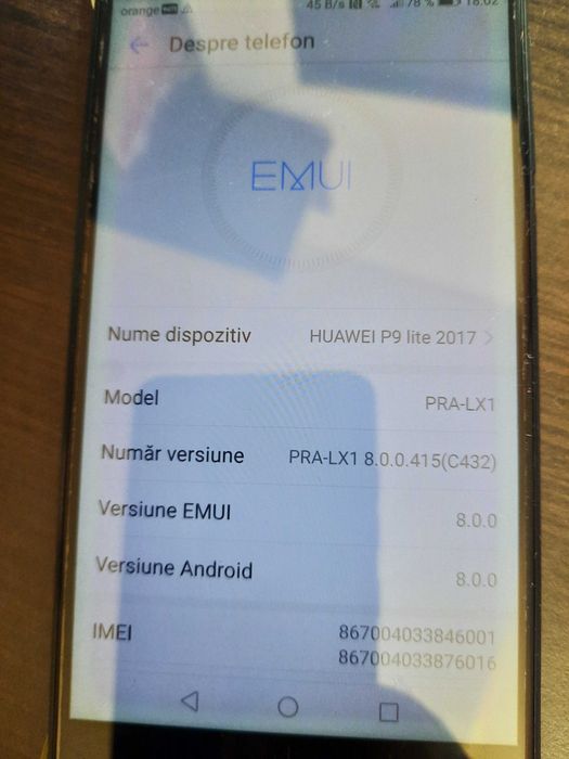 Display Huawei P9 lite 2017 + folie silicon
