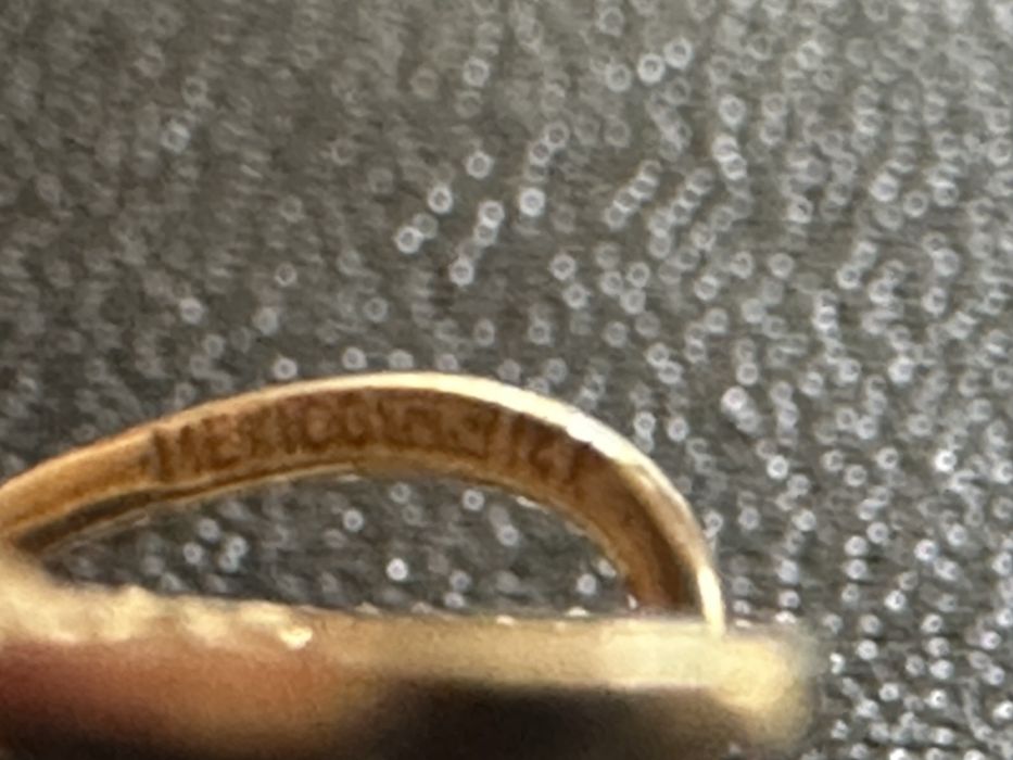 Pandant Libelula,din aur 14k cu safir si diamant