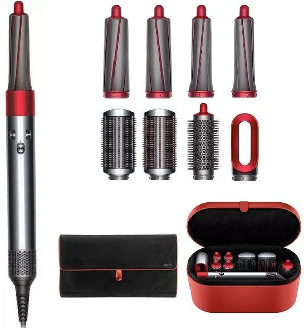Стайлер Dyson HS01 Airwrap Complete nikel/red , CN c дорожным чехлом.