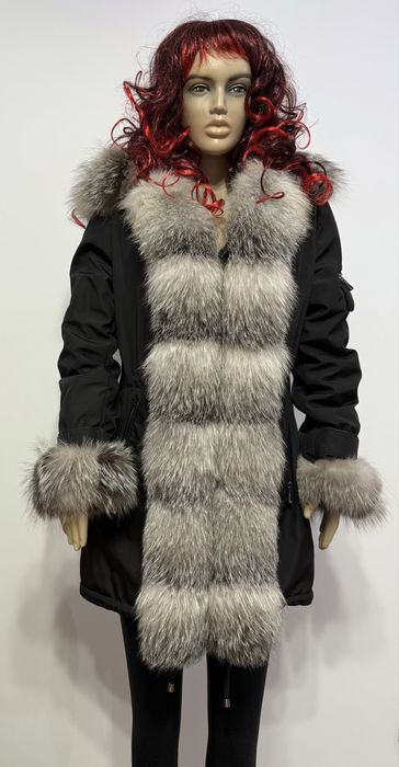 Geacă parka neagra