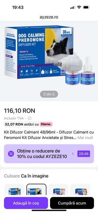 Calmant cu feromoni pentru caini/pisici