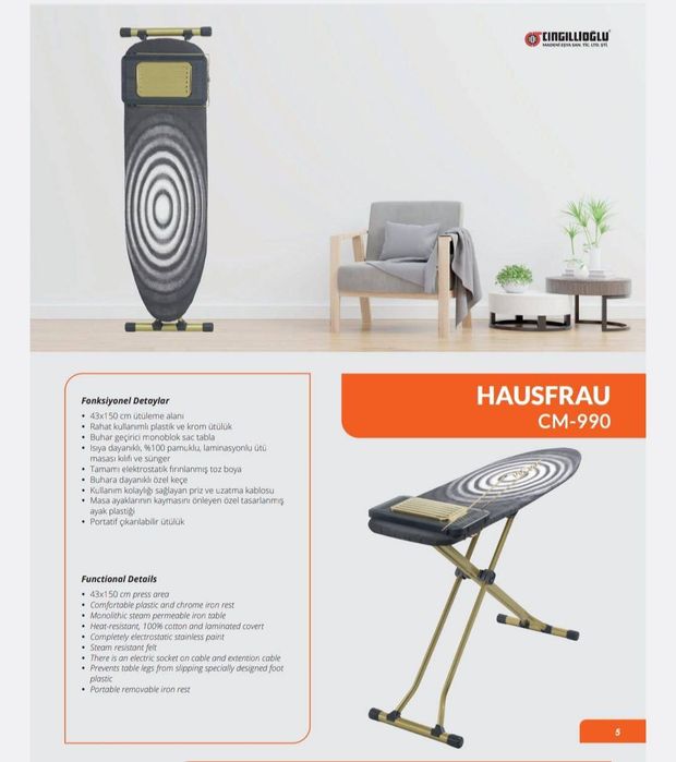 Гладильная доска Gingiloglu Gold