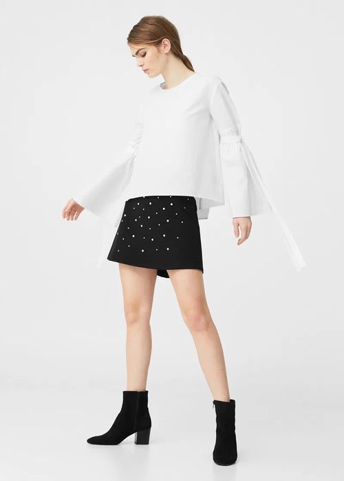 Пола Mango черна с перли, размер М