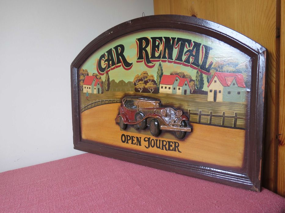 Стара табела , релефно пано
картина Car Rental
