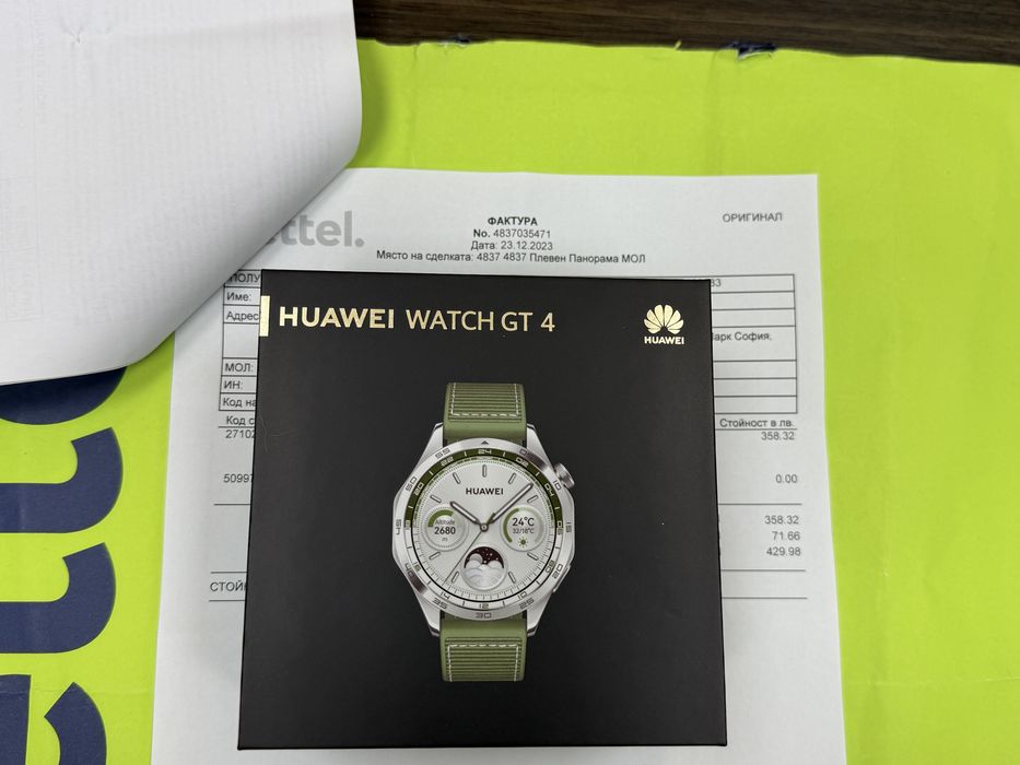46mm Huawei watch GT 4 Yettel Гаранция 2025 Green