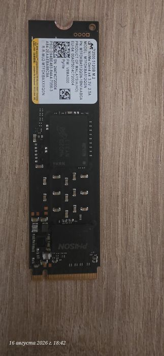 SSD Micron 512 ГБ M.2 NVMe. M2