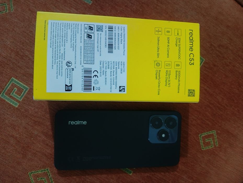 Realme C53 6+12 ram 128 rom с подаръци