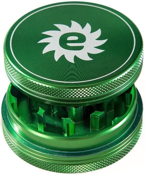 Grinder aluminiu, NOU, SIGILAT, 2 piese, verde, diametru 6.1 cm