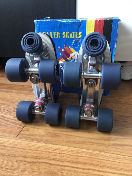 Patine cu rotile retro piele Roller Skates Germany mărime 36