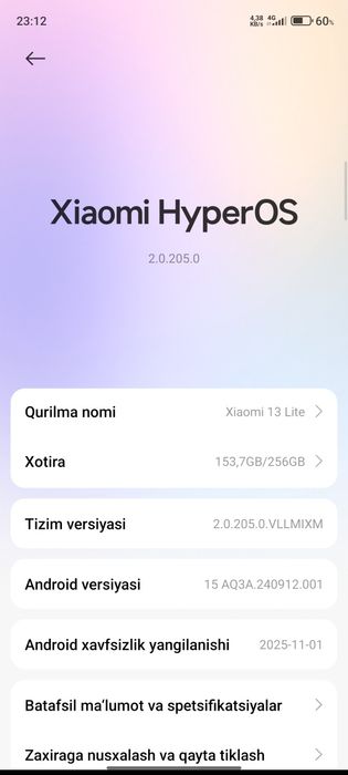 Xiaomi 13 lite 8/256