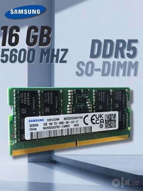 Sodimm Samsung DDR5 16gb 5600MHz. Содимм оперативная память