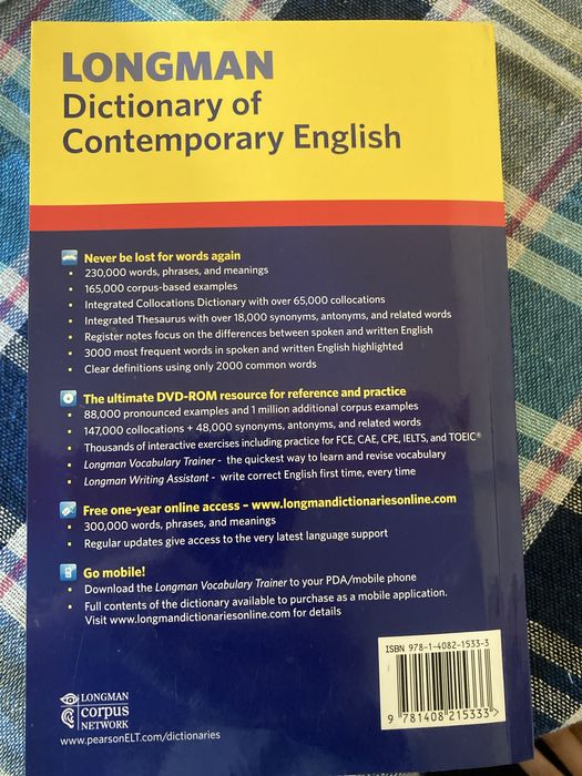 Dictionary of contemporary English