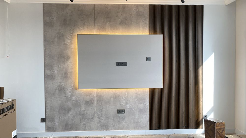 Бамбук панели, гибкие мраморы,луверы,скала