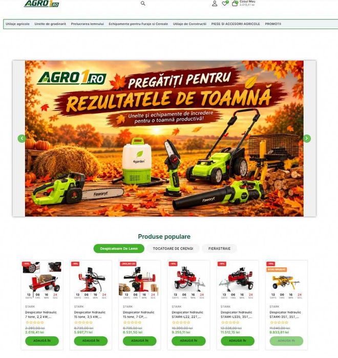 Vand magazin online Agro1.ro – utilaje agricole, gradina si gospodarie
