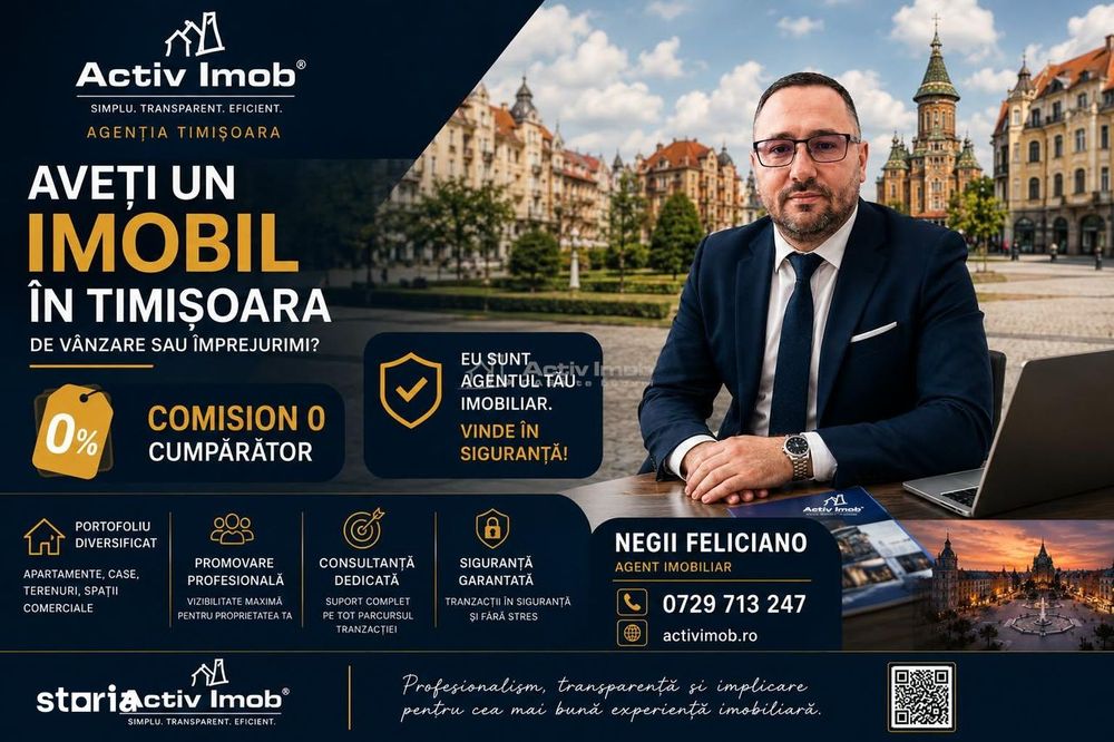 Apartament | 2 cam. | 47 mp  | Centrul Timisoarei | Parter
