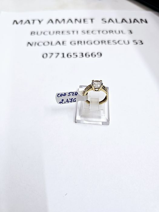 Vand inel dama din aur 14 k 2.47 g cod 528