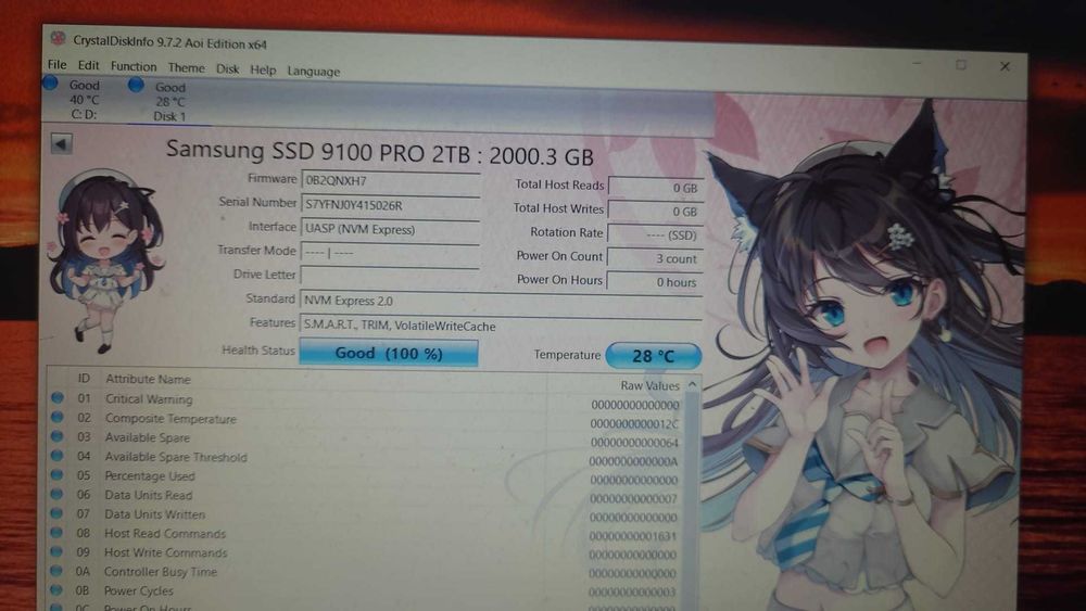 SSD Samsung 9100 PRO de  2TB PCI Express 5.0 , nou
