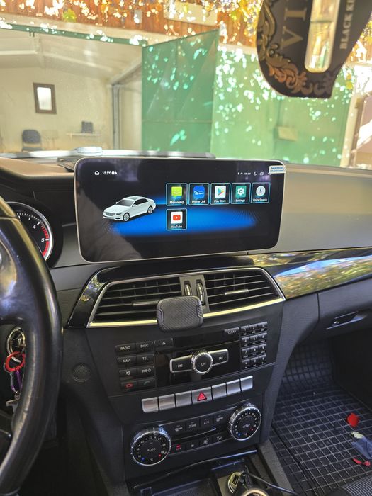 Navigatie android Mercedes C Class w204 Carplay Waze YouTube BT