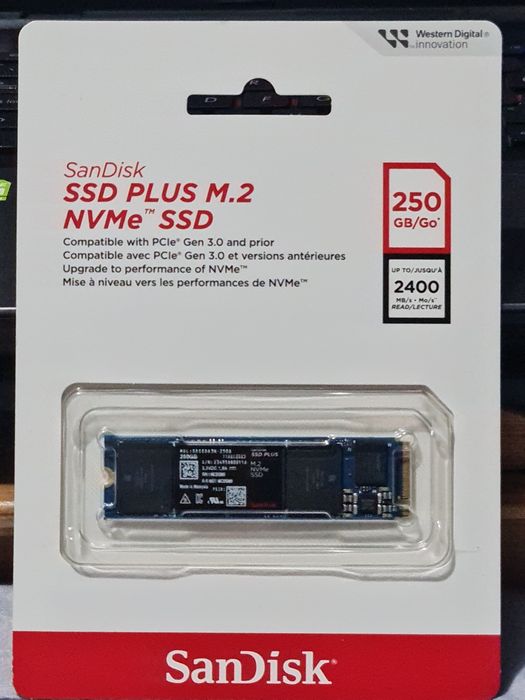 SSD plus M.2 NVMe   250 Gb