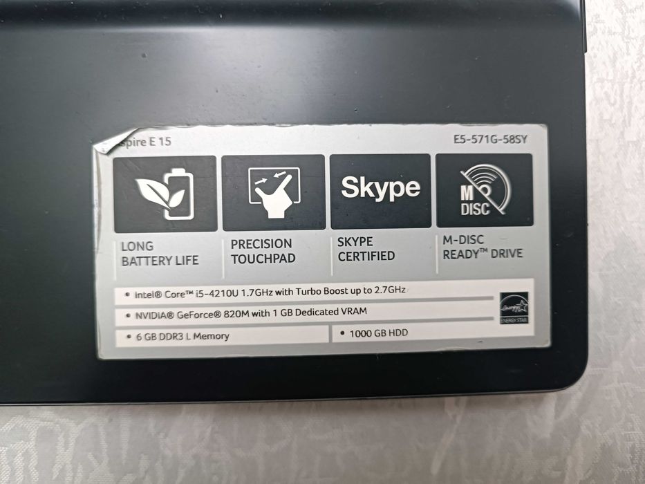 Ноутбук Acer aspere E15