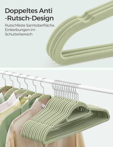 Комплект от 50 кадифени закачалки