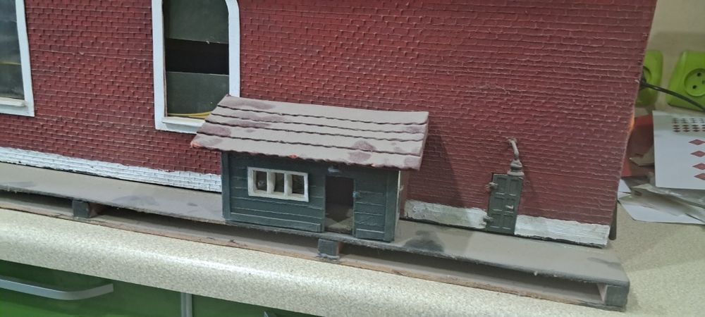 Макет здания старинный Вагоный депо склад  в масштабе 1:43