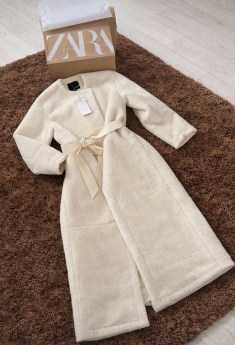 Palton Zara viral cu efect de blana ZW Collection nou cu eticheta