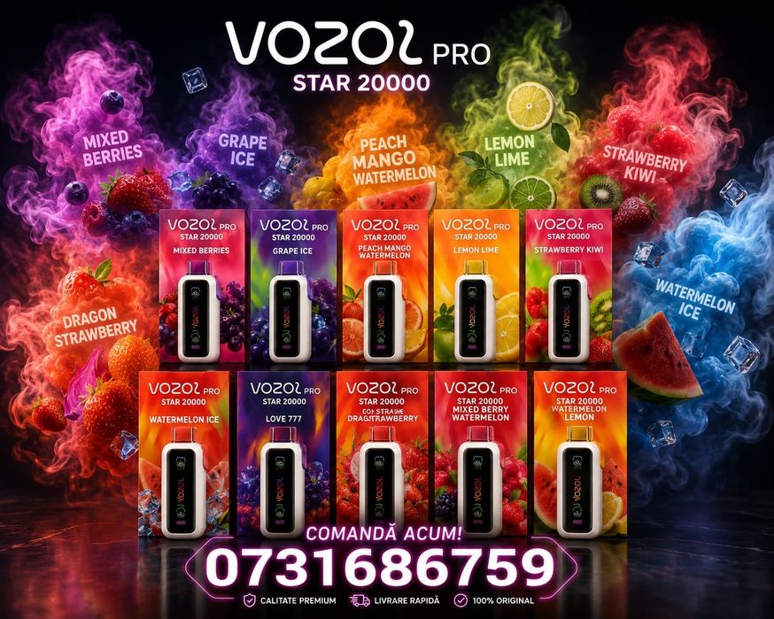Vozol Pro star 20k pufuri produs premium,sigilat