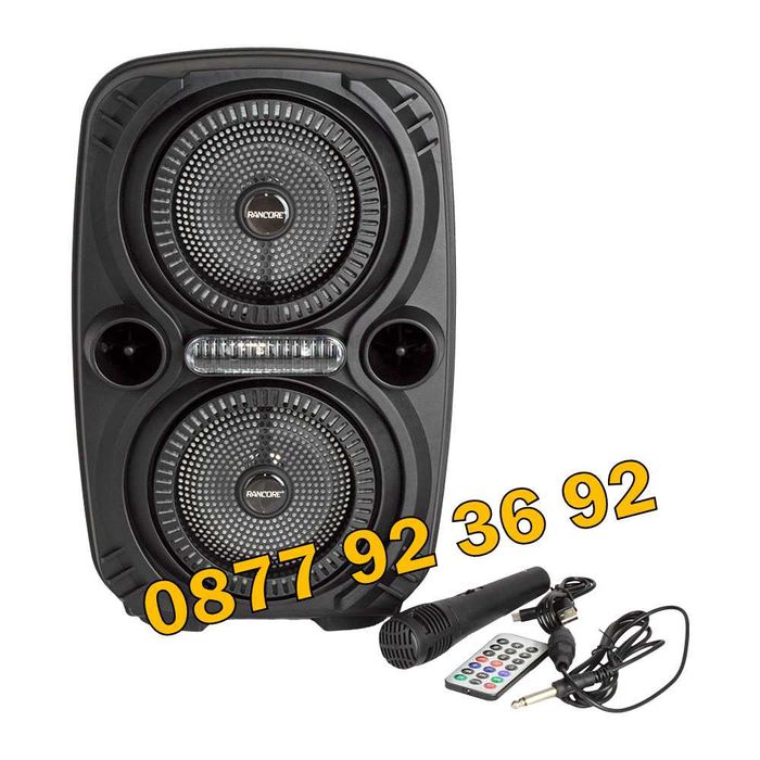 ДВОЙНА Безжична, Bluetooth колонка, караоке тонколона, модел: RS662