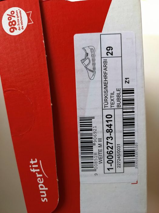 Нови детски пантофи Суперфит номер 29