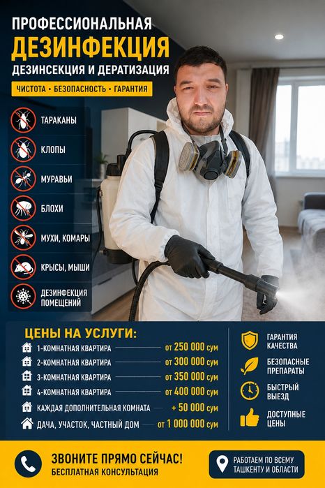Тараканы? Клопы? Муравьи? Не откладывайте!