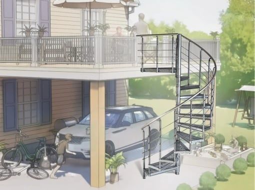 Scară Spirală Metalică Helix 1600