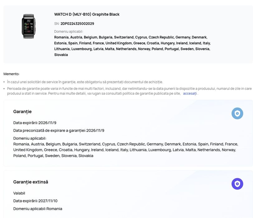 Smart watch Huawei Watch D