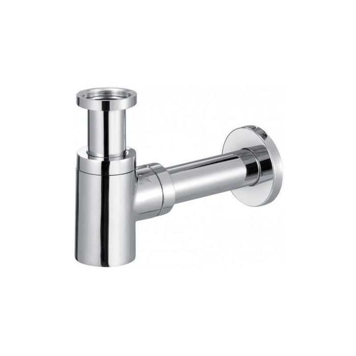 Дизайнерски сифoн “бутилка” за мивка Jacob Delafon – хром, стенен