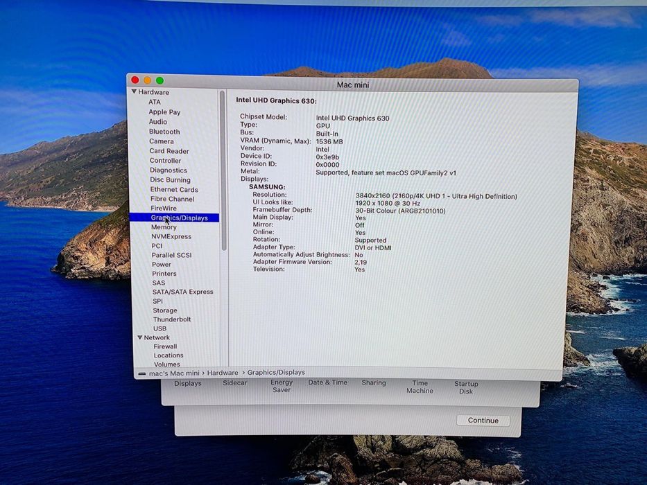Mac Mini 2018 3.6GHz Quad-Core i3 8GB 256GB