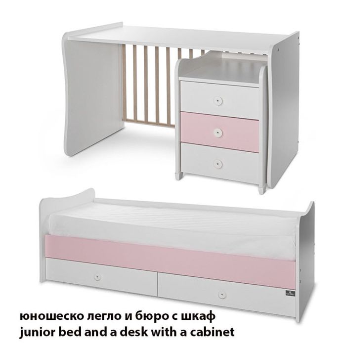 Бебешко легло 110х62 с матрак. 3в1 транформатор