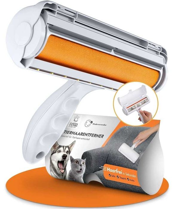 Rola pentru curatare par de animale, alb, Fussel Monster