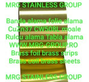Banda alama stare moale semidura tabla CuZn37 CW508L MS63 inox cupru
