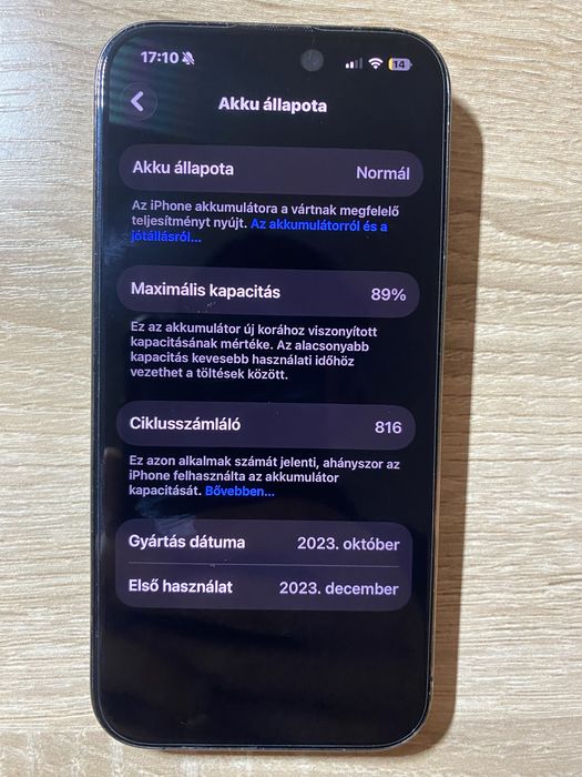 IPhone 15 Pro Blue Titanium 128GB