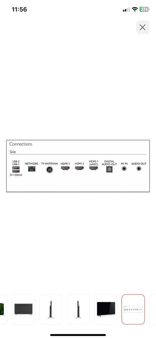 Телевизор Philips 65PQT8169/98 165 см черный