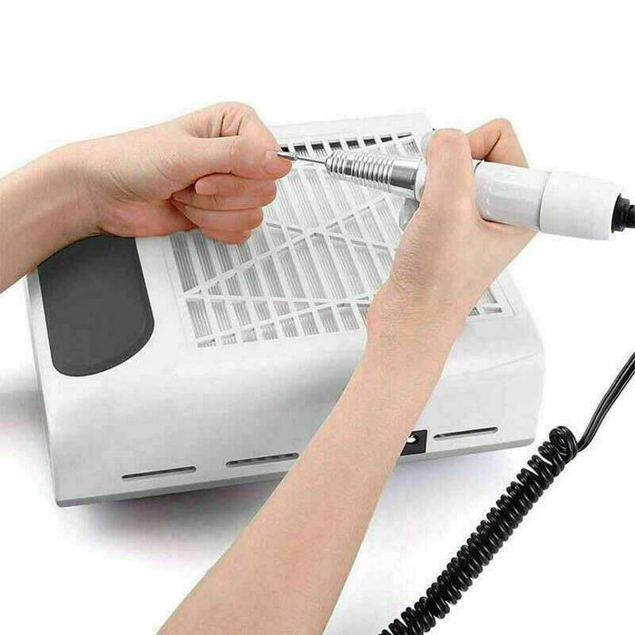 80W Професионален мощен прахоуловител с ФИЛТЪР нокти,маникюр,педикюр
