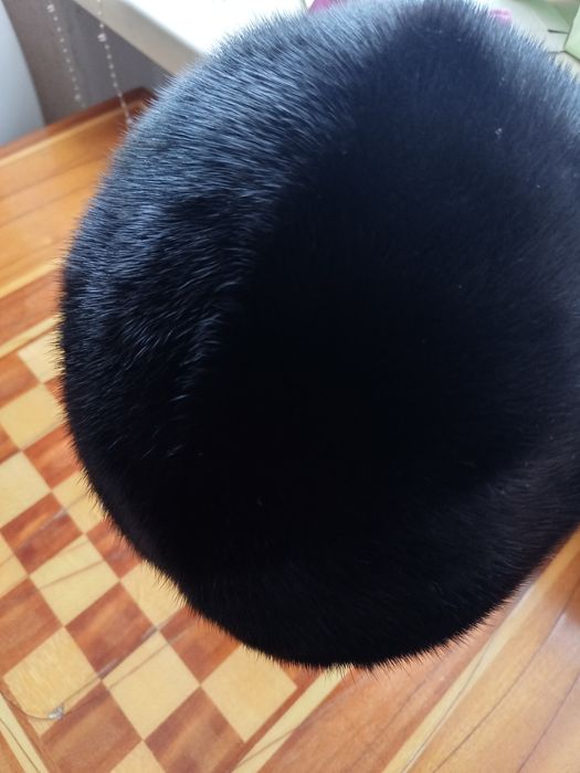 Норковый берет, размер 55-58