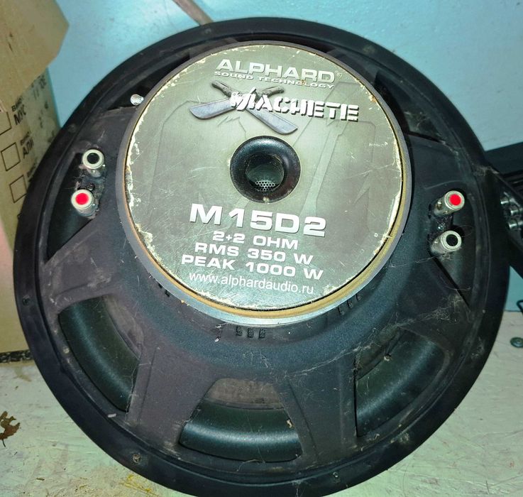 Продам сабвуфер Alphard Machete M15D2 с усилителем PRIDE Uno Plus