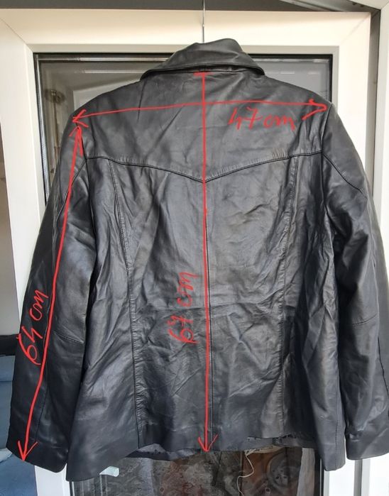 Jacheta/sacou dama, NOU, din piele naturala, marime L-XL