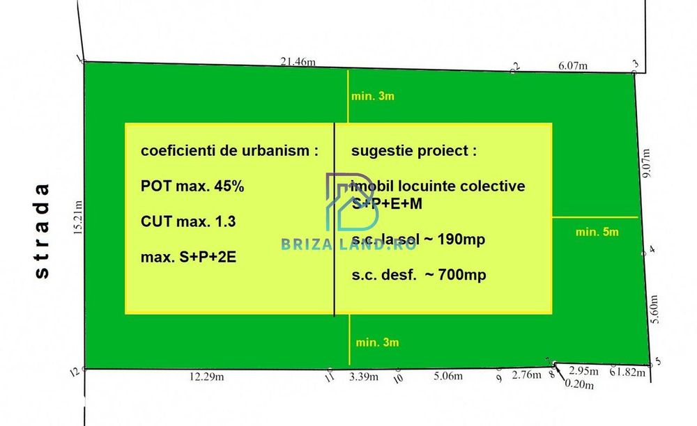 Bucurestii Noi, piata 16 Februarie, teren sup. 420mp, d=15.2m