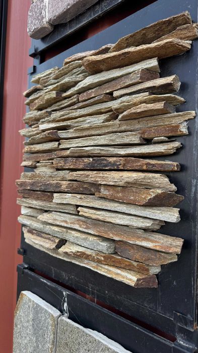 Облицовка ворот натуральным камнем